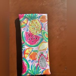 Tropical fruit colorful watermelon  pineapple sunglasses eyeglasses pouch